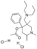 [5-[(dipropylamino)methyl]-1,2,5-trimethyl-4-phenyl-4-piperidyl] acetate dihydrochloride Structure