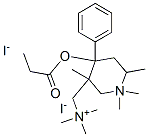 trimethyl-[(1,1,3,6-tetramethyl-4-phenyl-4-propanoyloxy-5,6-dihydro-2H-pyridin-3-yl)methyl]azanium diiodide 구조식 이미지