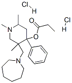 [5-(azepan-1-ylmethyl)-1,2,5-trimethyl-4-phenyl-4-piperidyl] propanoate dihydrochloride Structure