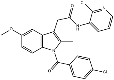 N-(2-chloropyridin-3-yl)-[1-p-chlorobenzoyl-5-methoxy-
2-methylindole]-3-acetamide 구조식 이미지