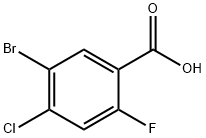 5-BROMO-4-CHLORO-2-FLUOROBENZOIC ACID 구조식 이미지