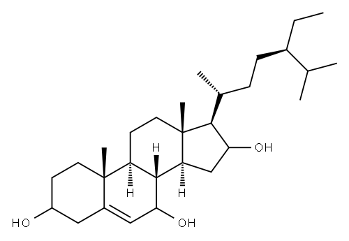 3,7,16-Trihydroxystigmast-5-ene 구조식 이미지