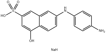 나트륨7-(4-아미노아닐리노)-4-히드록시나프탈렌-2-술포네이트 구조식 이미지