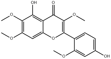 4',5-Dihydroxy-2',3,6,7-tetramethoxyflavone Structure
