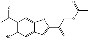 1-[2-[1-[(Acetoxy)methyl]ethenyl]-6-hydroxybenzofuran-5-yl]ethanone 구조식 이미지