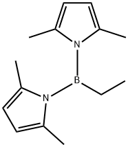 비스(2,5-디메틸-1H-피롤-1-일)에틸보란 구조식 이미지