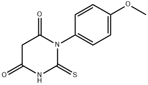 1-(p-Methoxyphenyl)-2-thioxo-2,3-dihydropyrimidine-4,6(1H,5H)-dione 구조식 이미지