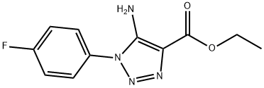 5-Amino-1-(4-fluorophenyl)-1H-1,2,3-triazole-4-carboxylic산에틸에스테르 구조식 이미지