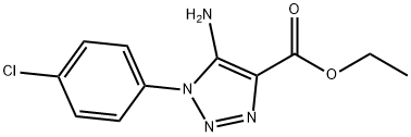 5-Amino-1-(4-chlorophenyl)-1H-1,2,3-triazole-4-carboxylic<br>acid ethyl ester Structure