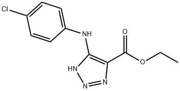 5-[(4-Chlorophenyl)amino]-1H-1,2,3-triazole-4-carboxylic산에틸에스테르 구조식 이미지