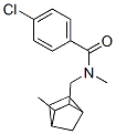 p-클로로-N-메틸-N-[(3-메틸-2-노르보르닐)메틸]벤즈아미드 구조식 이미지