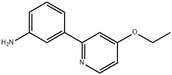 Benzenamine, 3-(4-ethoxy-2-pyridinyl)- (9CI) Structure