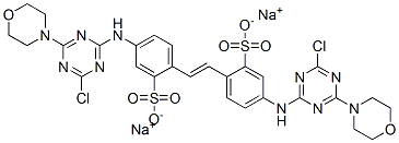 disodium 4,4'-bis[(4-chloro-6-morpholino-1,3,5-triazin-2-yl)amino]stilbene-2,2'-disulphonate 구조식 이미지