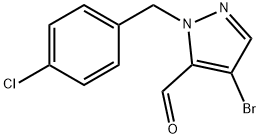 4-BROMO-1-(4-CHLOROBENZYL)-1H-PYRAZOLE-5-CARBALDEHYDE Structure