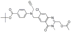 tert-butyl 4-(((2-(acetoxyMethyl)-7-chloro-3-Methyl-4-oxo-3,4-dihydroquinazolin-6-yl)Methyl)(prop-2-ynyl)aMino)benzoate Structure