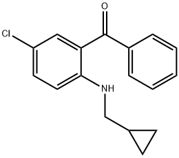 2-시클로프로필메틸아미노-5-클로로벤조페논 구조식 이미지