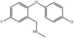 1-[2-(4-CHLOROPHENOXY)-5-FLUOROPHENYL]-N-METHYLMETHYLAMINE Structure