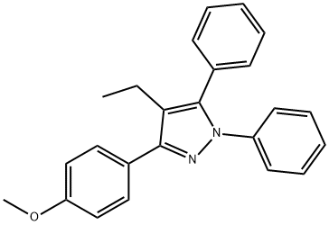 1,5-DIPHENYL-4-ETHYL-3-(4-METHOXYPHENYL)-1H-PYRAZOLE 구조식 이미지