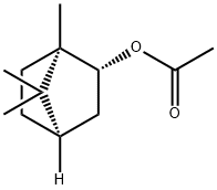 (1R)-2-exo-acetoxy-bornane 구조식 이미지