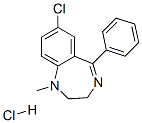 7-chloro-2,3-dihydro-1-methyl-5-phenyl-1H-benzo-1,4-diazepine monohydrochloride 구조식 이미지