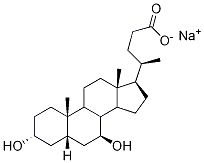 Cholan-24-oicacid,3,7-dihydroxy-,MonosodiuM염,(3a,5b,7b)- 구조식 이미지