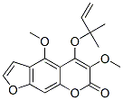 5-[(1,1-Dimethyl-2-propenyl)oxy]-4,6-dimethoxy-7H-furo[3,2-g][1]benzopyran-7-one 구조식 이미지