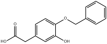 4-벤질옥시-3-하이드록시페닐아세트산 구조식 이미지