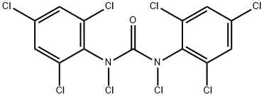 1,3-디클로로-1,3-비스(2,4,6-트리클로로페닐)우레아 구조식 이미지