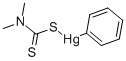 PHENYLMERCURIC DIMETHYLDITHIOCARBAMATE Structure