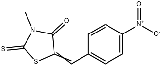 3-METHYL-5-[1-(4-NITRO-PHENYL)-METH-(Z)-YLIDENE]-2-THIOXO-THIAZOLIDIN-4-ONE 구조식 이미지