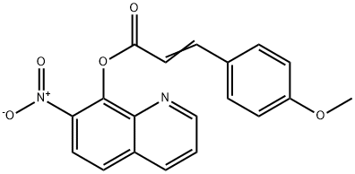 3-(4-메톡시페닐)프로펜산7-니트로-8-퀴놀릴에스테르 구조식 이미지