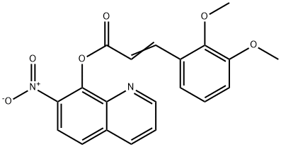 3-(2,3-디메톡시페닐)프로펜산7-니트로-8-퀴놀릴에스테르 구조식 이미지
