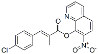 7-니트로-8-퀴놀리놀2-(4-클로로벤질리덴)프로파노에이트 구조식 이미지