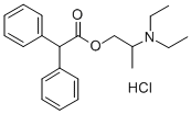 아세트산,디페닐-,2-(디에틸아미노)프로필에스테르,염산염 구조식 이미지