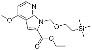 1H-Pyrrolo[2,3-b]pyridine-2-carboxylic acid, 4-Methoxy-1-[[2-(triMethylsilyl)ethoxy]Methyl]-, ethyl ester Structure