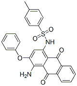 N-(4-amino-9,10-dihydro-9,10-dioxo-3-phenoxy-1-anthryl)-4-methylbenzenesulphonamide 구조식 이미지