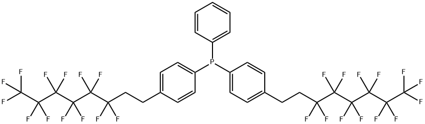 BIS[4-(1H,1H,2H,2H-PERFLUOROOCTYL)PHENYL]PHENYLPHOSPHINE 구조식 이미지