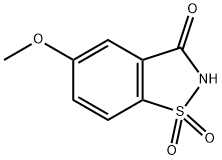 1,2-BENZISOTHIAZOL-3(2H)-ONE, 5-METHOXY, 1,1-DIOXIDE 구조식 이미지