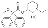 2,2-Diphenyl-2-methoxyacetic acid (1-ethyl-3-piperidyl) ester hydrochl oride Structure
