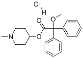 ACETIC ACID, 2,2-DIPHENYL-2-METHOXY-, (1-METHYL-4-PIPERIDYL) ESTER, HY DROCHLORID Structure