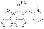 Acetic acid, 2,2-diphenyl-2-methoxy-, (1-methyl-2-piperidyl)methyl est er, hydrochloride Structure