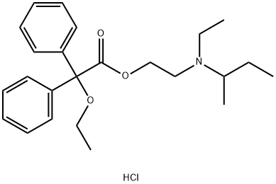 2,2-Diphenyl-2-ethoxyacetic acid (2-(N-sec-butyl-N-ethylamino)ethyl) e ster hydrochloride Structure