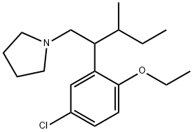 1-[2-(5-chloro-2-ethoxy-phenyl)-3-methyl-pentyl]pyrrolidine 구조식 이미지