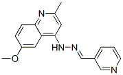 6-메톡시-2-메틸-N-(피리딘-3-일메틸리덴아미노)퀴놀린-4-아민 구조식 이미지