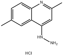 2,6-다이메틸-4-하이드라지노퀴놀린염화물 구조식 이미지
