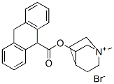 (1-methyl-1-azoniabicyclo[2.2.2]oct-8-yl) 9,10-dihydroanthracene-9-car boxylate bromide Structure