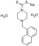 1-피페라진카르보디티오산,4-(1-나프틸메틸)-,나트륨염,이수화물 구조식 이미지