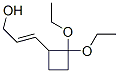 2-Propen-1-ol,3-(2,2-diethoxycyclobutyl)-,(2E)-(9CI) Structure