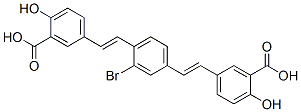 1-BROMO-2,5-BIS(3-CARBOXY-4-HYDROXYSTYRYL)BENZENE Structure