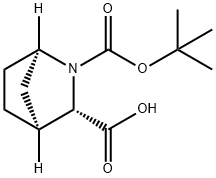 (3S)-N-Boc-2-azabicyclo[2.2.1]heptane-3-carboxylic  acid 구조식 이미지